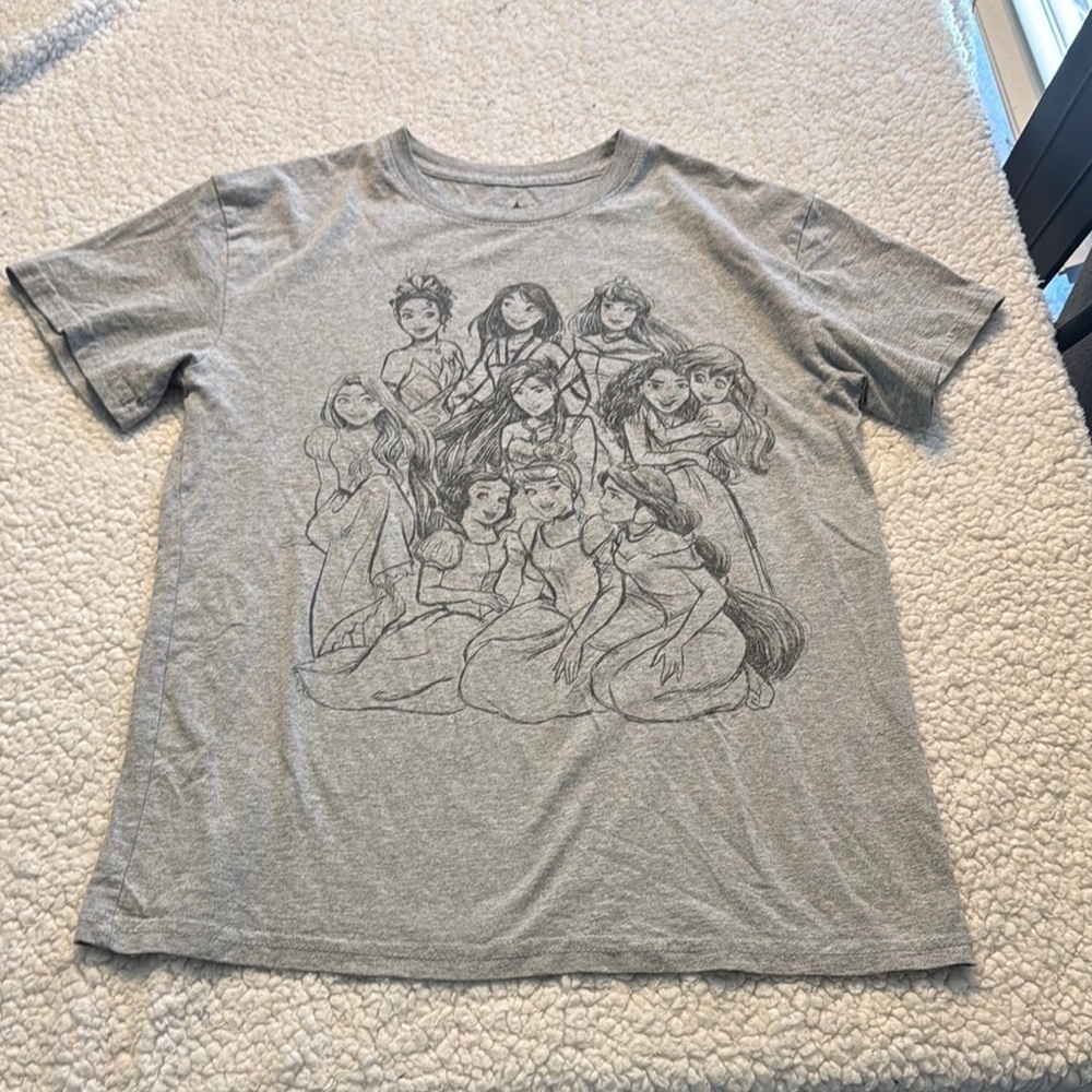Disney Princess Grey Short Sleeve Tee